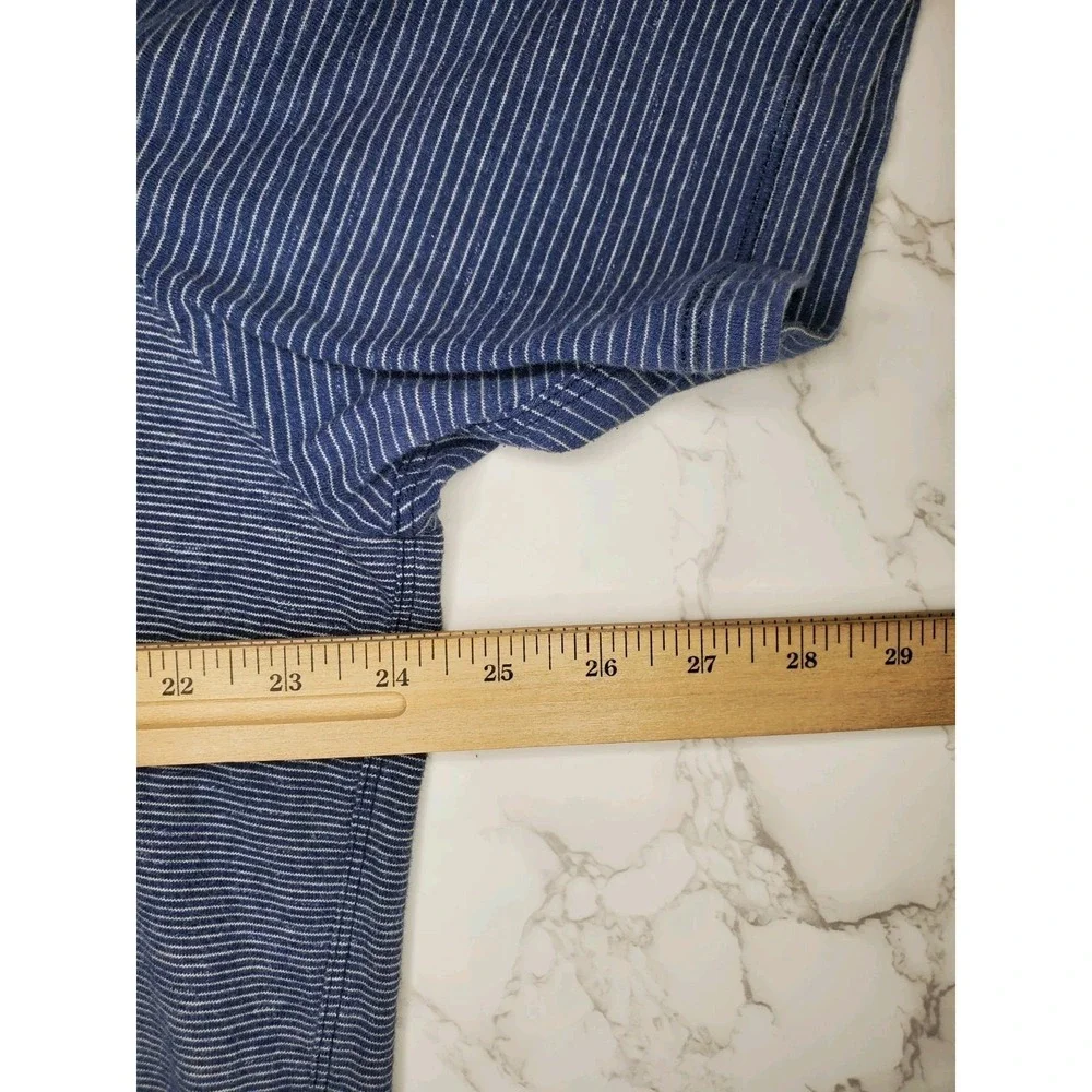 Tommy Bahama Polo Shirt Mens 2XL Navy Striped Short Sleeve Cotton
